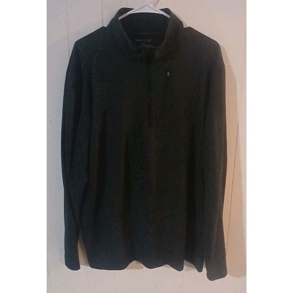 Swiss Tech Pullover Men's XL Dark Gray Long Sleeve 1/4 Zip Knit Shirt Sweater